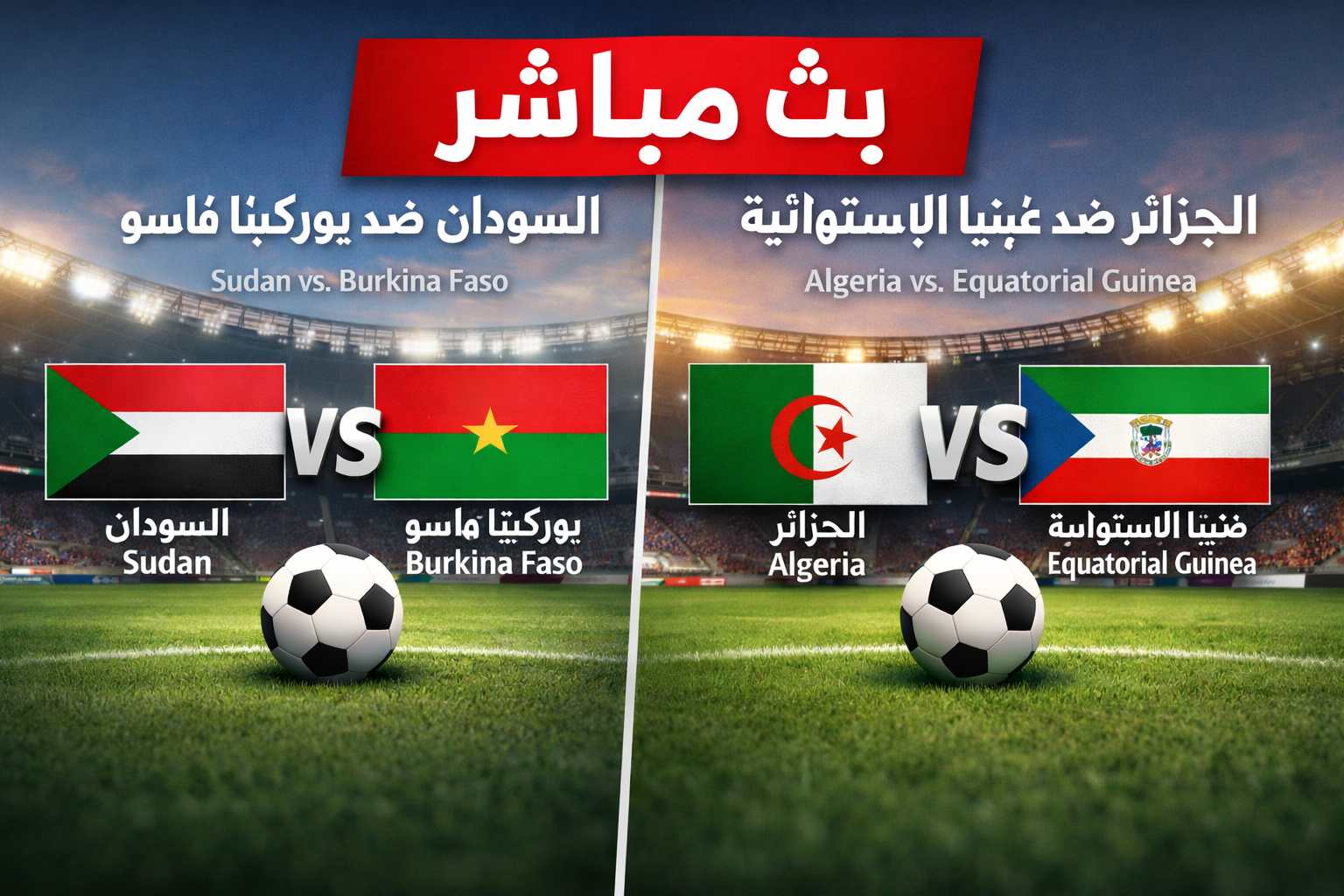 السودان يصطدم ببوركينا فاسو… والجزائر في اختبار غينيا الاستوائية